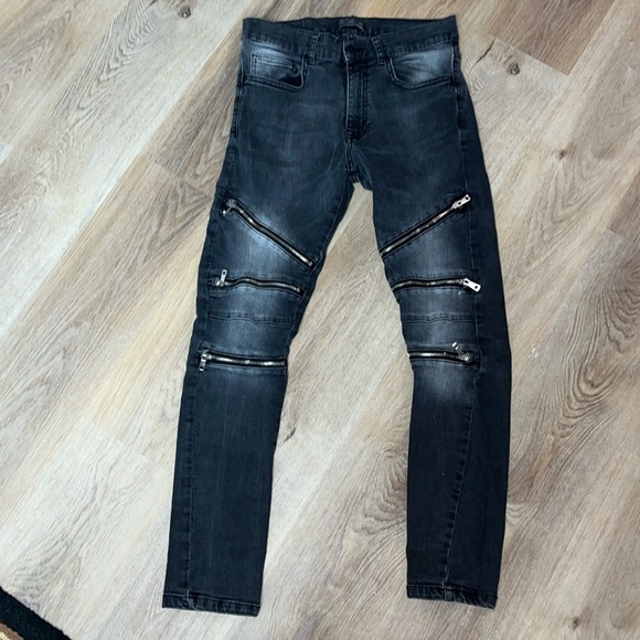 Zara Other - ZARA Man Rockstar Zipper Skinny Jeans size 31